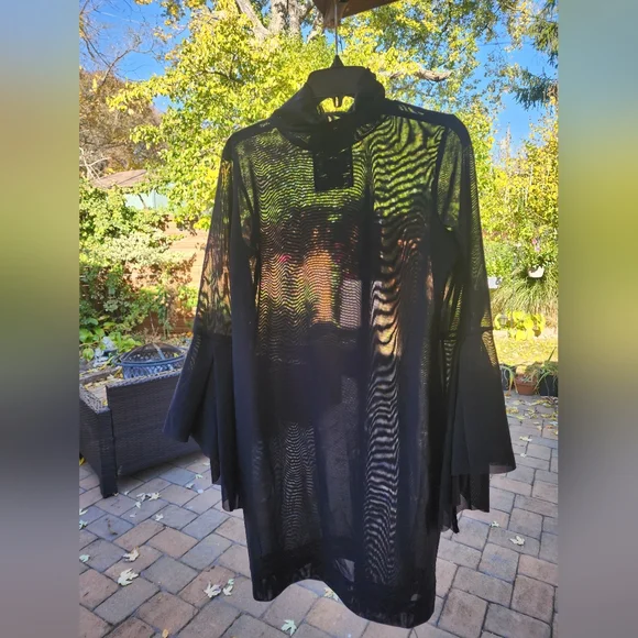 Avant  black sheer mesh dress. - Picture 2 of 3